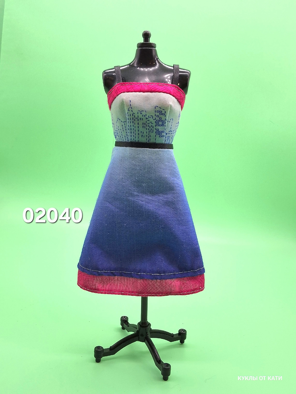 Одежда для куклы Барби винтаж платье 02040