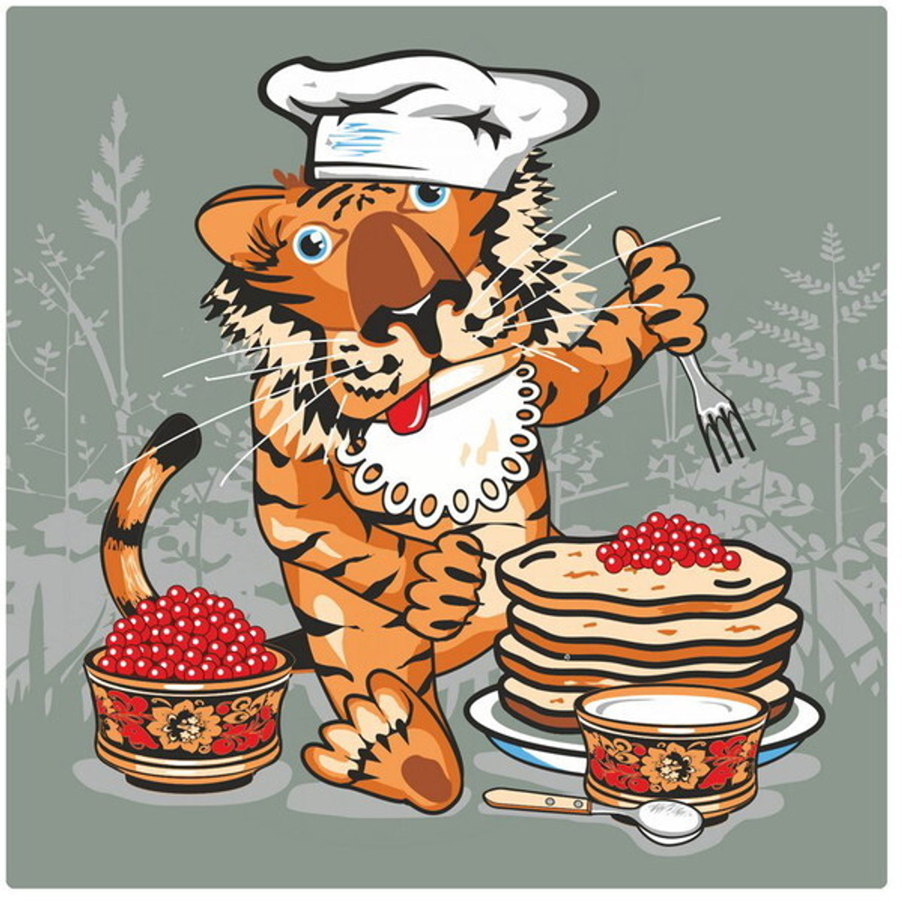 Подставка под горячее 14*14см «Тигр Кайфолов» MT88-405