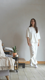 Брюки джоггеры "кокосовое молочко"