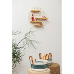 Корзина для хранения helly D27х14 см, бежевая/зеленая