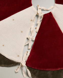 ZARA HOME УКРАШЕНИЕ ДЛЯ ОСНОВАНИЯ ЕЛКИ ИЗ БАРХАТА, РАЗНОЦВЕТНЫЙ