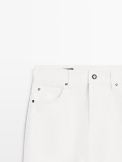 Massimo Dutti Джинсы прямого кроя, белый