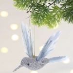 Украшение новогоднее «Колибри» 2,5*7*13 см, Серебро