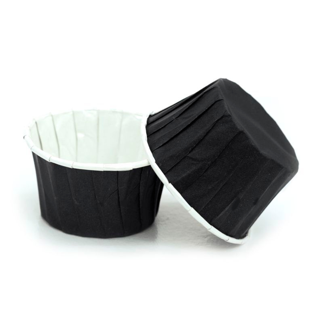 Формы бумажные с ламинацией «Маффин» 50х40 мм (Черный) 100 шт