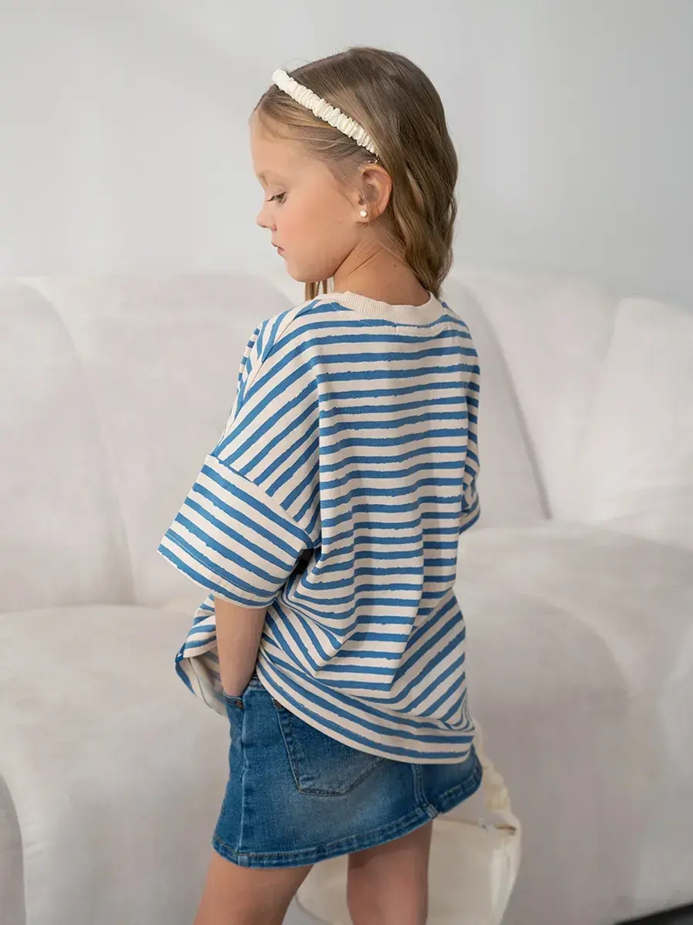 Футболка для девочки в полоску