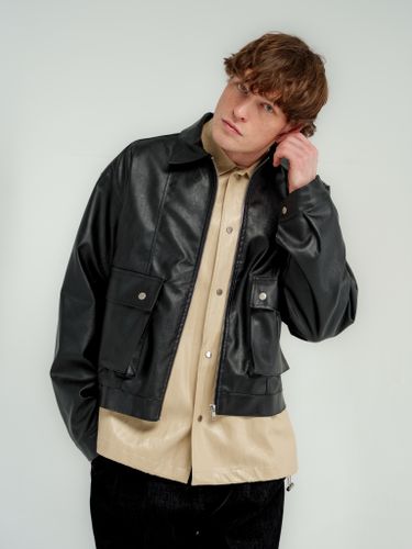 Укороченная черная куртка VOTUS из эко-кожи