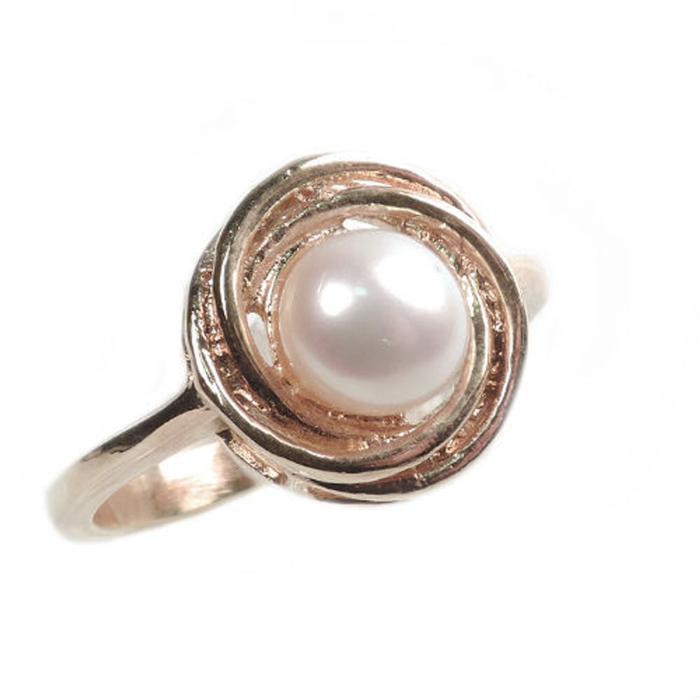 Кольцо "Чалма" жемчуг белый