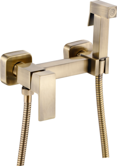 62204-D Комплект для гиг. душа (БРОНЗА) КВАДРАТ Hansen (10/1шт)