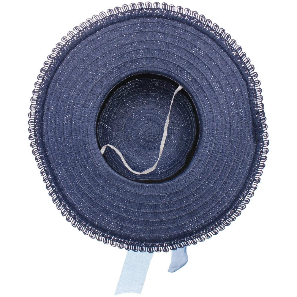 Шляпа женская с широкими полями «TiraMiSu- Нинэль», синий , р58, ширина полей 11см