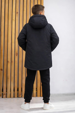 Парка демисезонная для мальчика "HN-10" черный