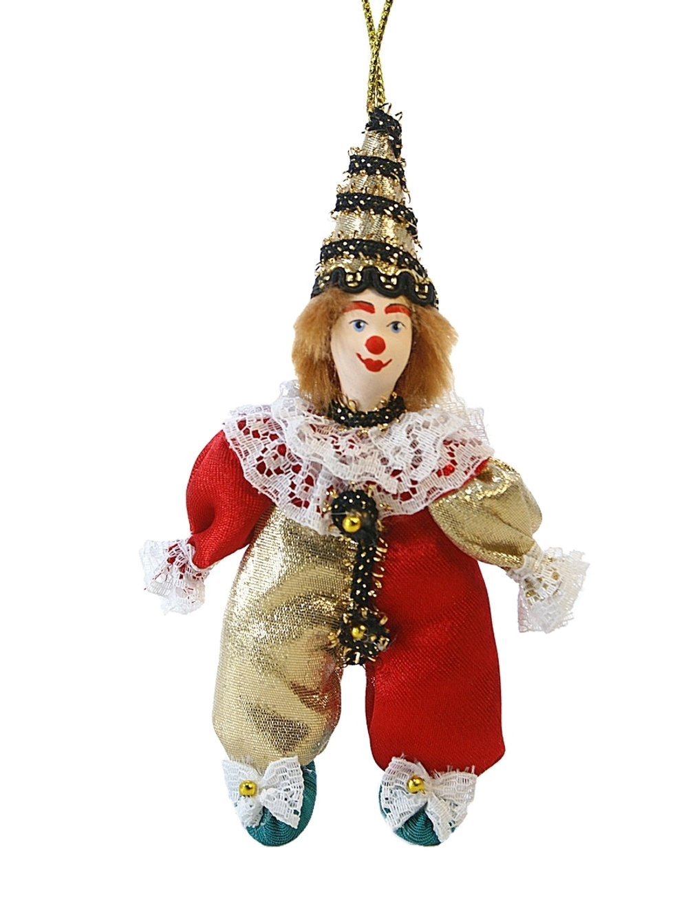 Кукла-подвеска "Клоун Рыжий"
