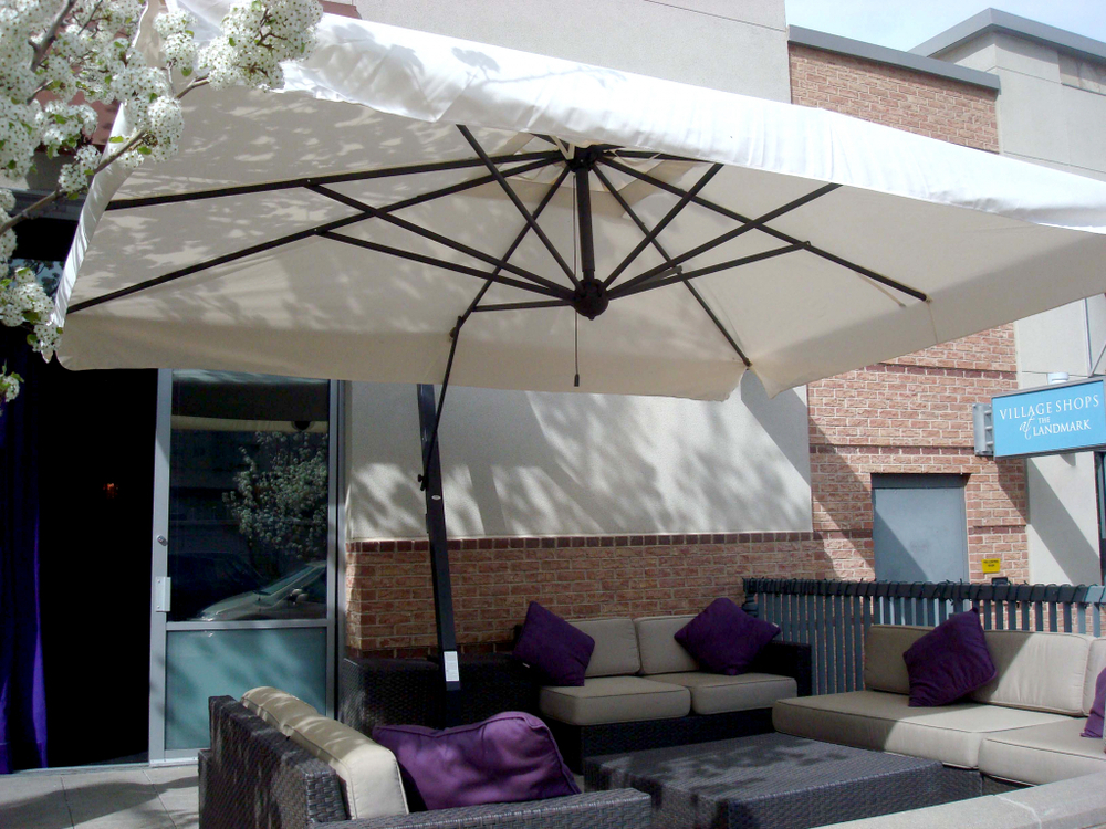 Зонт профессиональный 2х3 м Scolaro Napoli Braccio, антрацит, слоновая кость