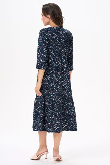 Платье женское расклешённое Лори N1400-A59.2F03 тёмно-синее
