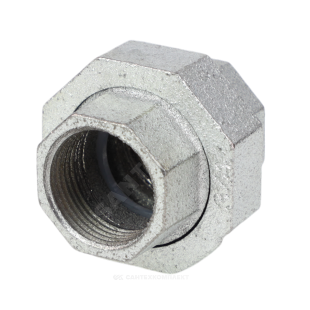 Соединитель прямой американка чугун оц Ду 15 (1/2") ВР/ВР Fittex