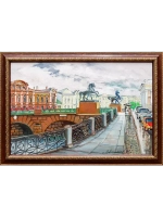 Картина маслом "Аничков мост" Васильев