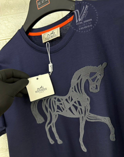 Футболка Hermes Blu премиум
