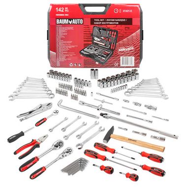 Набор инструментов 142пр. 1/4''3/8''1/2''(6-гр.)(4-32мм) Baum Auto##BaumAuto BM-41421-5
