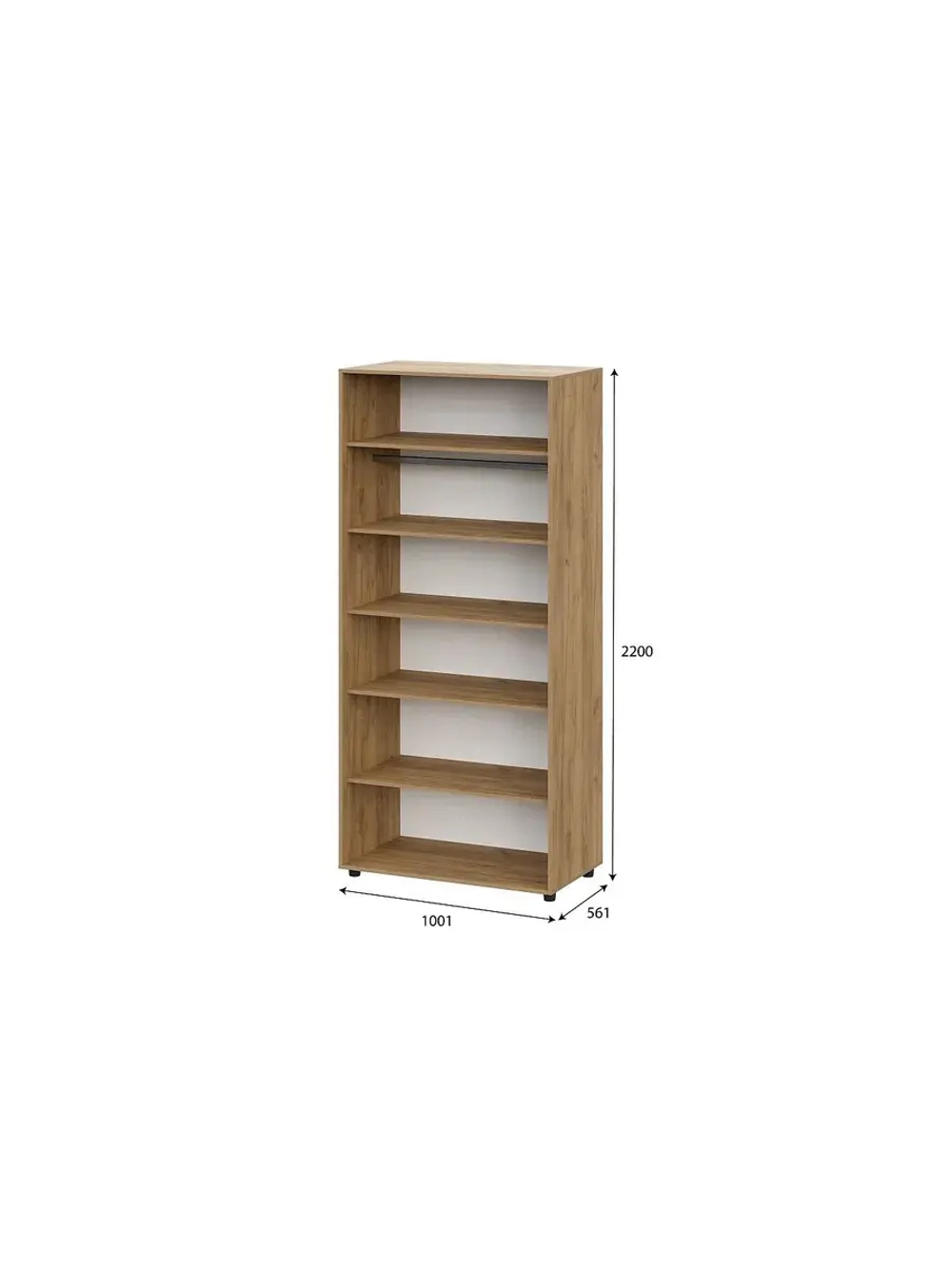 Прихожая с зеркалом Дуб Золотой 200х40х220