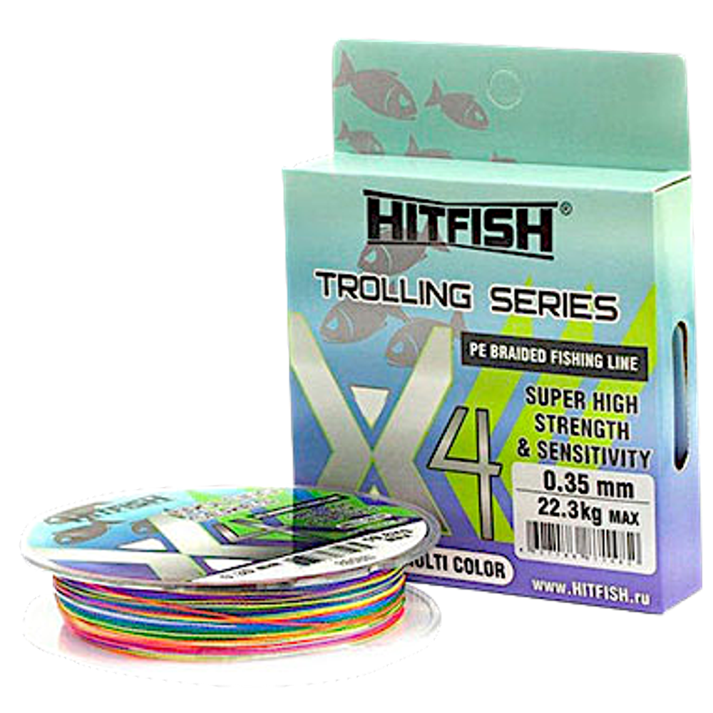 Шнур HitFish X4 Trolling Series Multicolor 200м -