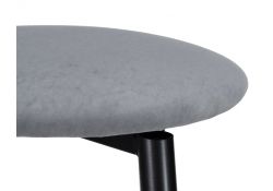 Полубарный стул Гангток крутящийся сильвер / черный матовый