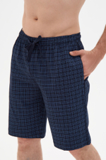 Мужские хлопковые удлиненные шорты (Размер: XL) (Цвет: синий)