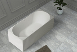 Ванна из искусственного камня ABBER Stein AS9603 белая матовая  170x75 см