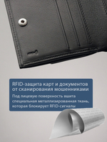 614 R - Портмоне с монетником снаружи и RFID защитой