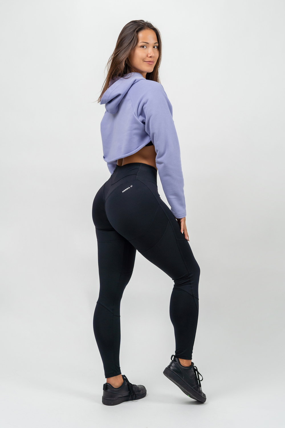 Кофта DESIGNER CROPPED HOODIE GYM TIME 259 Лиловая
