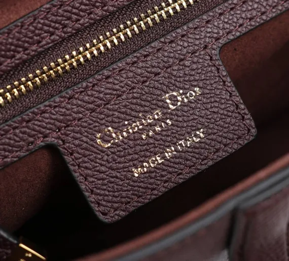 Сумка Dior Saddle с ремнем бордовый