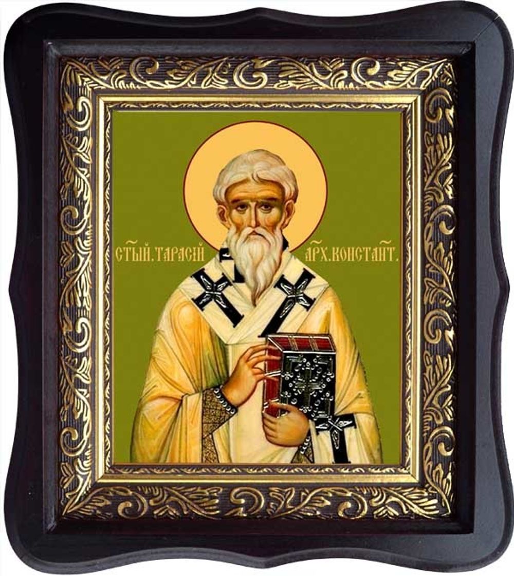 Тарасий Цареградский патриарх. Икона на холсте в киоте