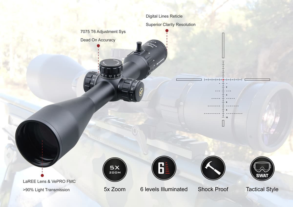 Прицел Vector Optics Paragon 5-25x56 Gen II, сетка VPA-2 Mil (SCOL-26P)