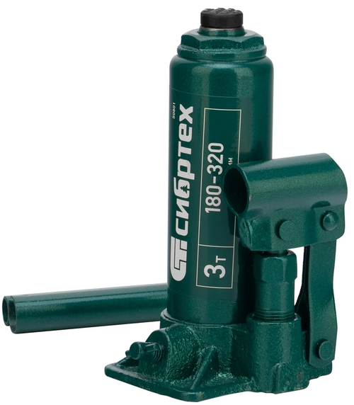 Домкрат бутылочный 3т, 180-320мм Сибртех