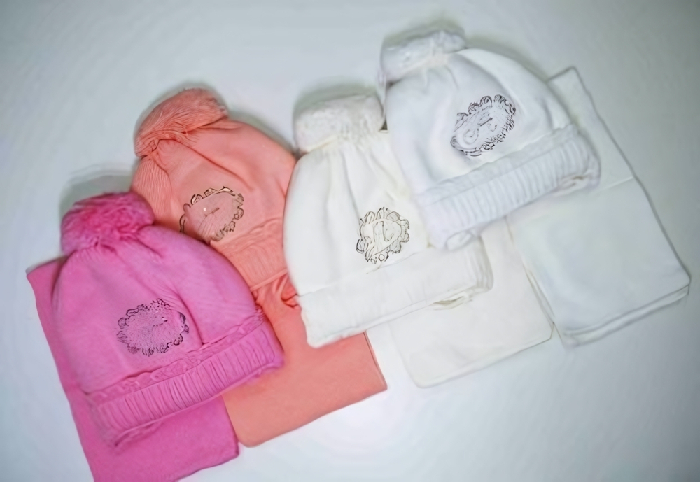 Шапка+ шарф зима (46-48 (1-2 года), микс )