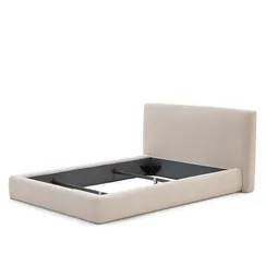 Кровать Blok бежевая со съемными чехлами для матраса 160 х 200 см