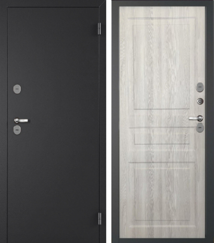 Стальная дверь Норд, Антик серебро/ Ривьера айс