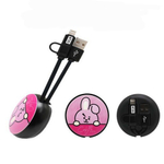 Кабель для зарядного устройства 2 в 1 USB BT21 retractable cable, 1m 2,4 A