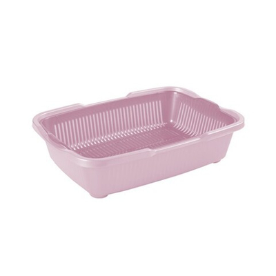 Туалет для котят с сеткой пепельно-розовый