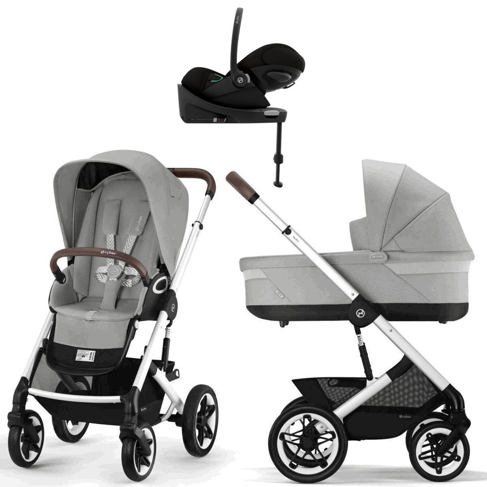 Коляска Cybex Talos S Lux SLV complete Cloud G Magic Black Base G 4 в 1 Stone Grey с дождевиками