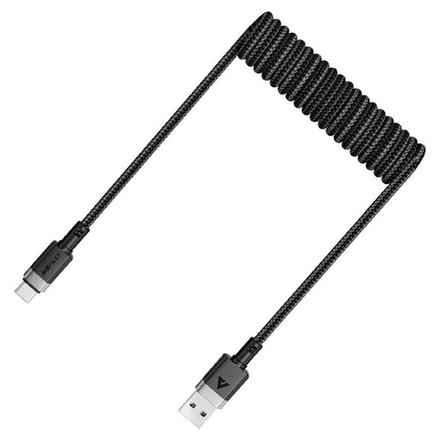 C14-04 USB-A to USB-C spring charging data cable