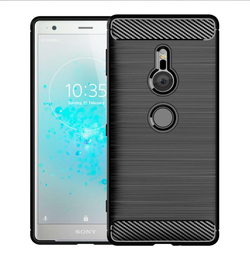 Чехол на Sony Xperia XZ2 цвет Black (черный), серия Carbon от Caseport