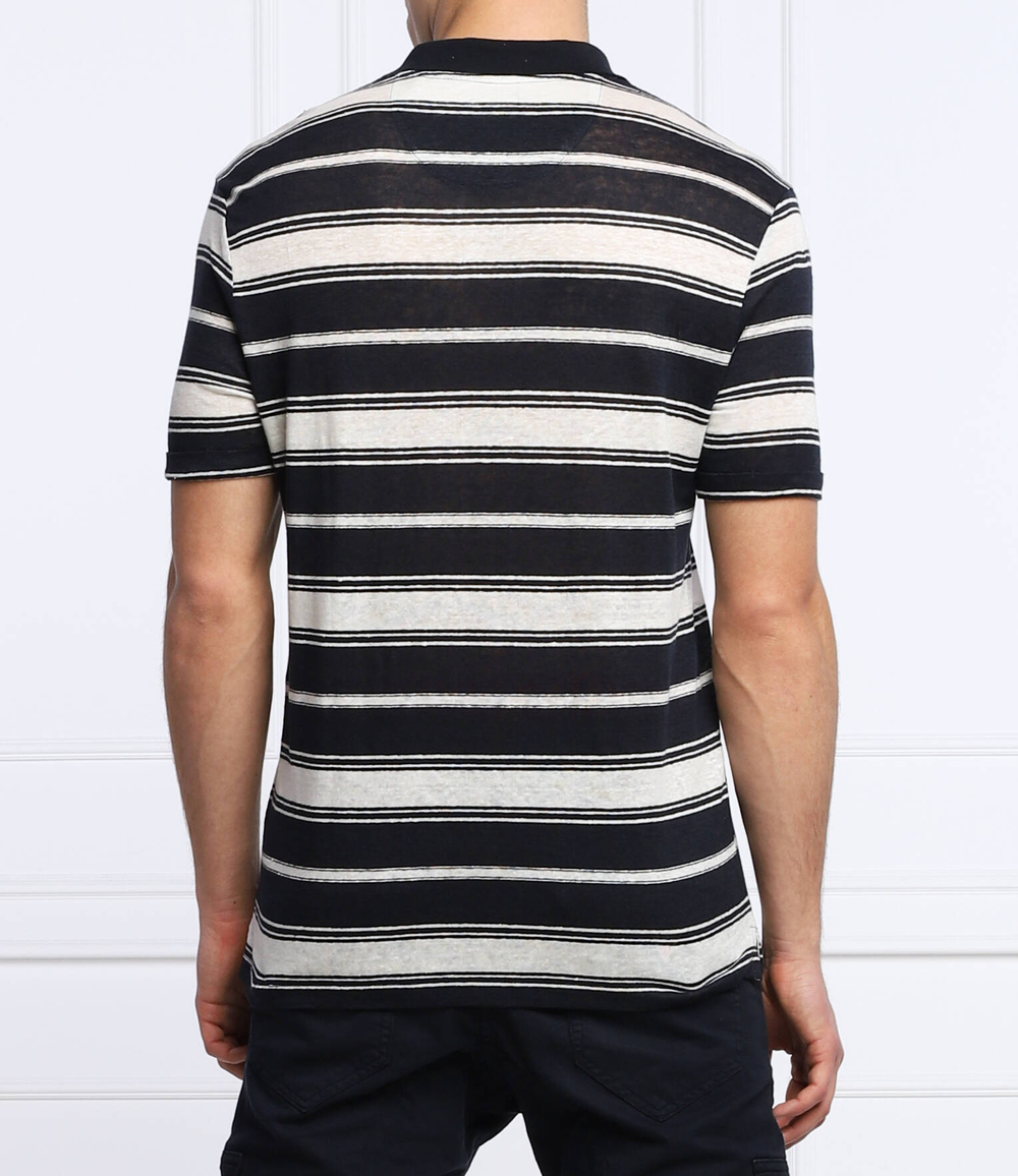 льняное поло josu GUESS - темно-синий (M2GP08 KB3F0)