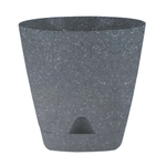 Горшок для цветов InGreen Amsterdam D250мм 8л с прикорневым поливом, тёмный камень