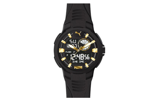 PUMA Wrist Watch Quartz Movement Resin Strap Black Dial Men"s Watches