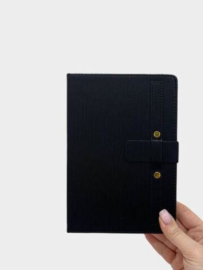 Блокнот А5 линейка 130л черный (8394-3)