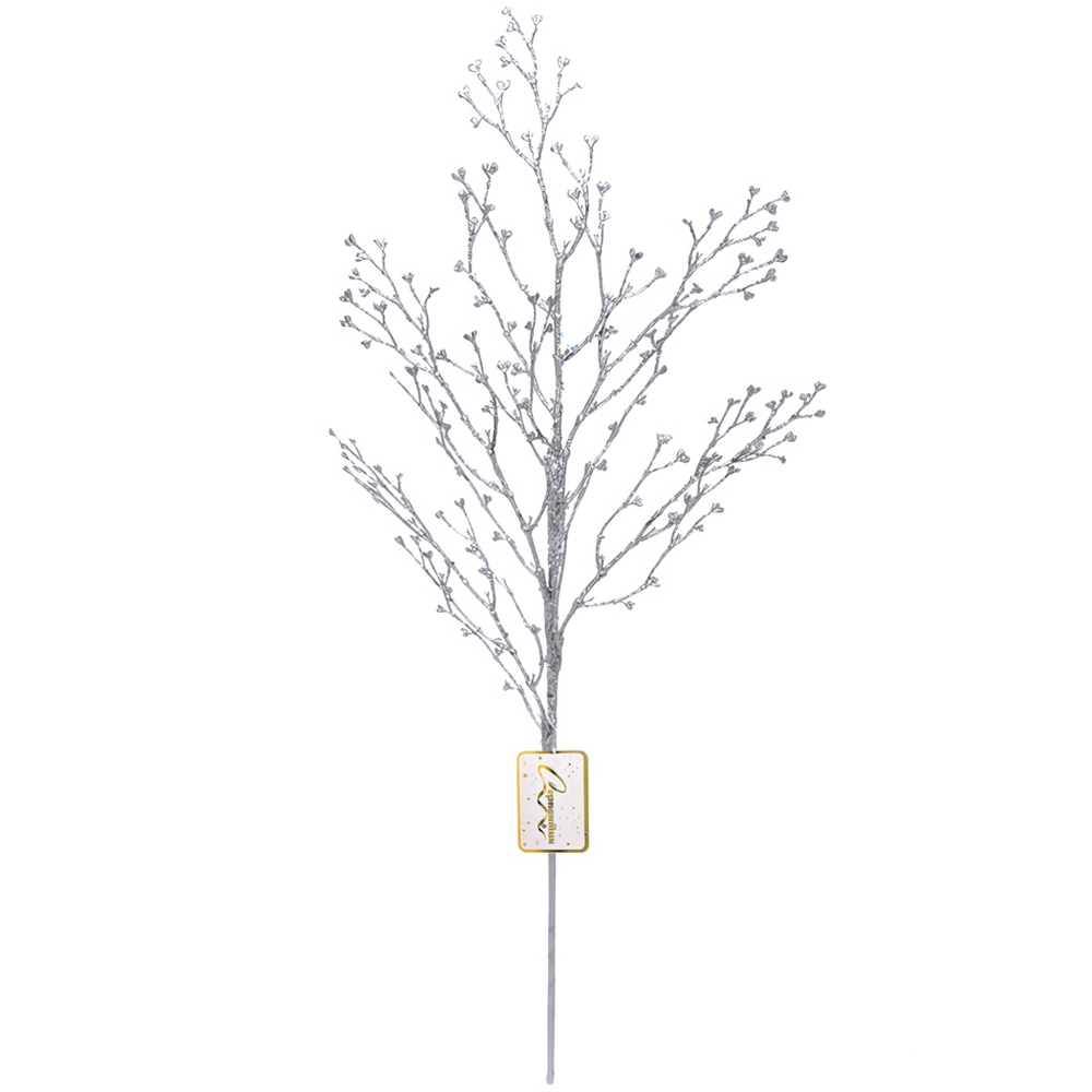 Ветка декоративная "Зимнее дерево" 65 см, Серебро
