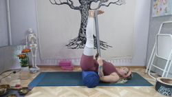 Ремень для йоги хлопковый Nature Color длиной 270 см Рамайога