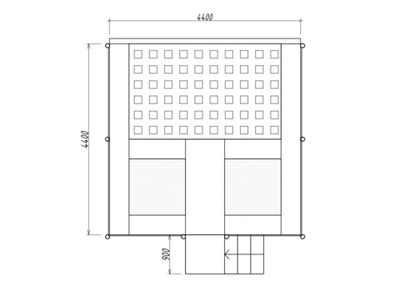 Батутный комплекс с ограждением - БК80 - 2 батута + поролоновая яма
