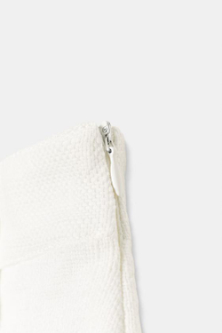 ZARA ЮБКА-ШОРТЫ ИЗ ТКАНИ В СЕЛЬСКОМ СТИЛЕ, ЭКРЮ