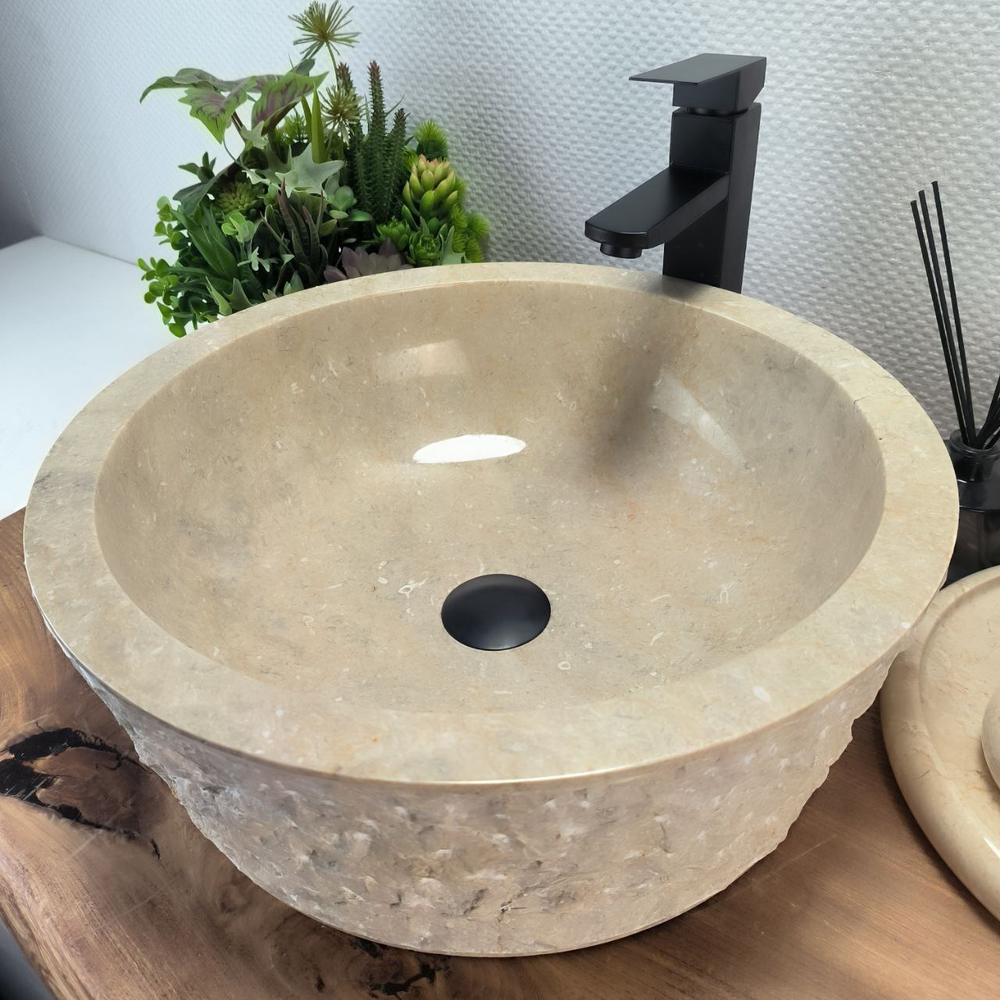 Раковина из мрамора Drum Cream Marmo DM-62851 45*45*16 105