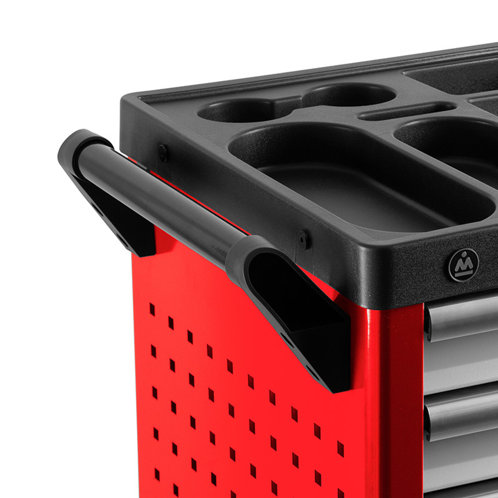 МАСТАК (521-07580R) Тележка инструментальная, 7 выдвижных ящиков, "НОВА", красная